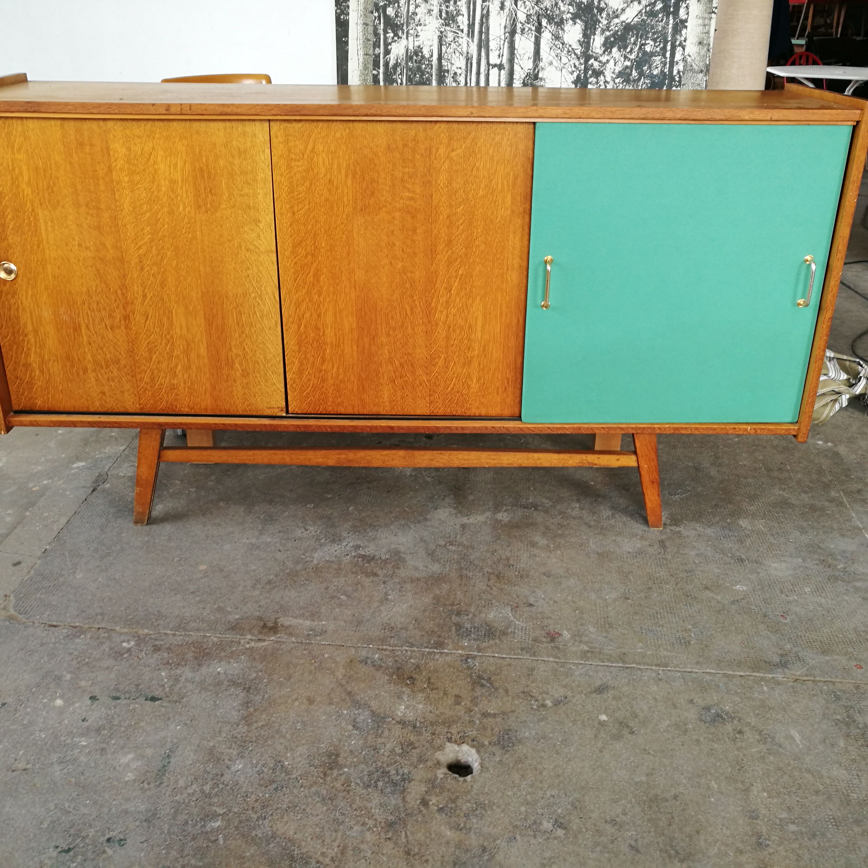 Vintage oak enfilade