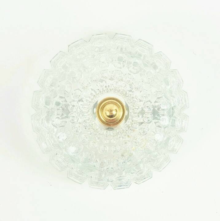 Mid-Century Diamond Glass Ceiling Light or Wall Light by H. Tynell, 1960s