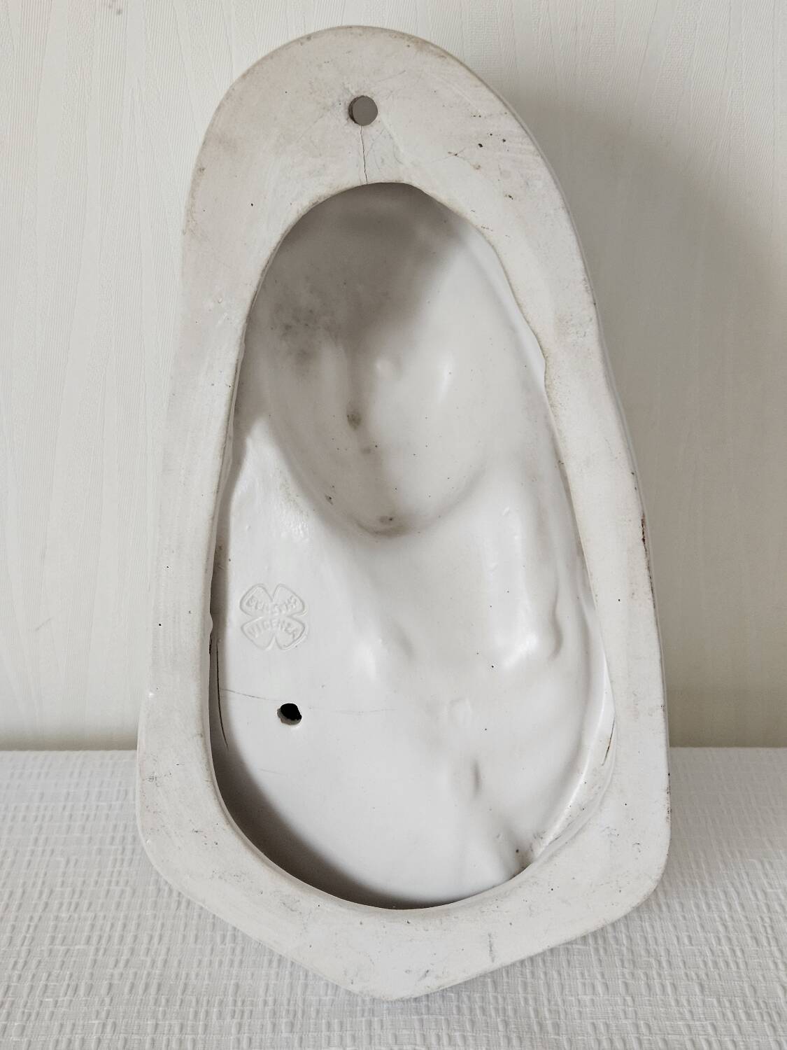 Vintage Italian wall ceramic Virgin and Child