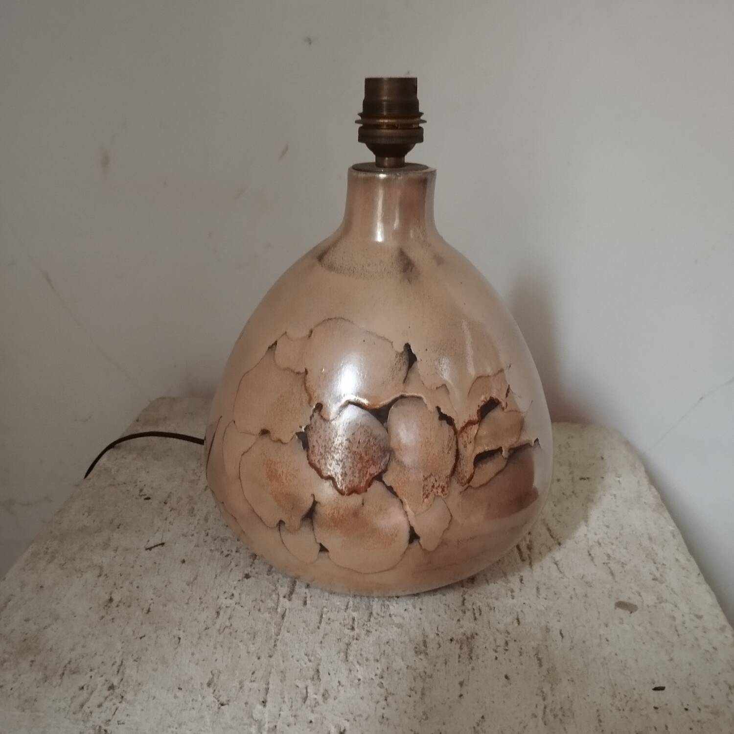 Vallauris ceramic lamp base from the 70s