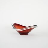 Ruby platter, Murano glass, Italian design, 1960s, made in Italy