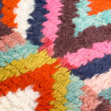 Moroccan Berber rug Boujaad with multicolored diamonds 336x82cm