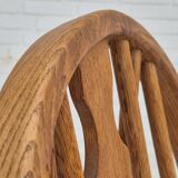 1960s, set of 4 scandinavian dining chairs in solid oak wood, original good condition.