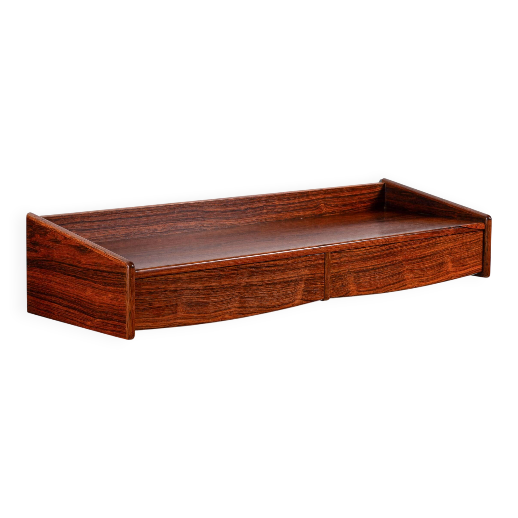 Rosewood wall console with two drawers