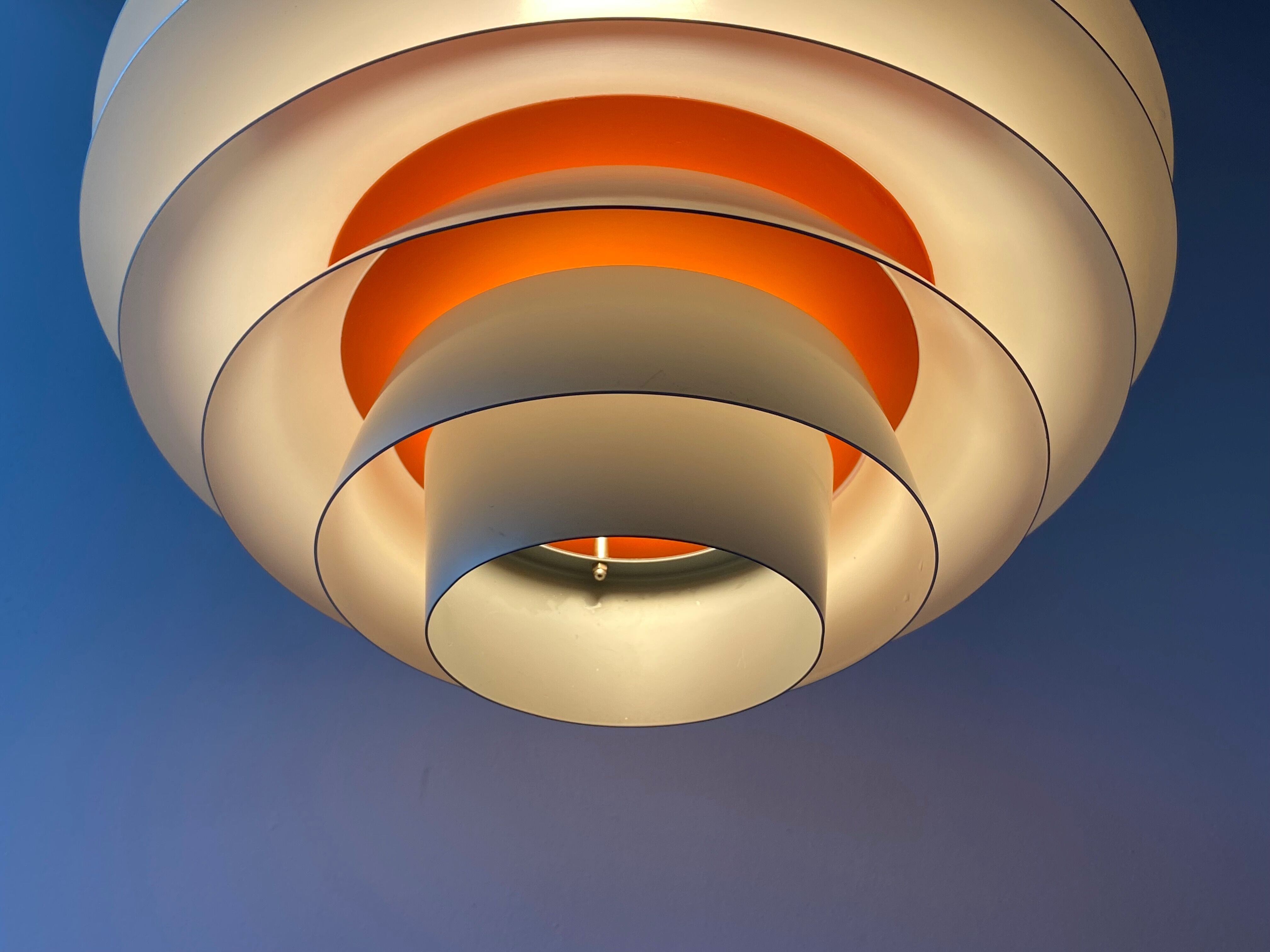 Sven middelboe verona pendant in white and orange by nordisk solar, denmark