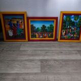 3 colorful paintings