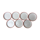 Red-line dessert plates