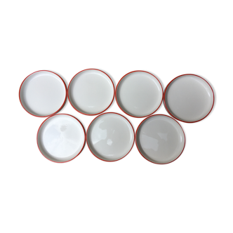 Red-line dessert plates