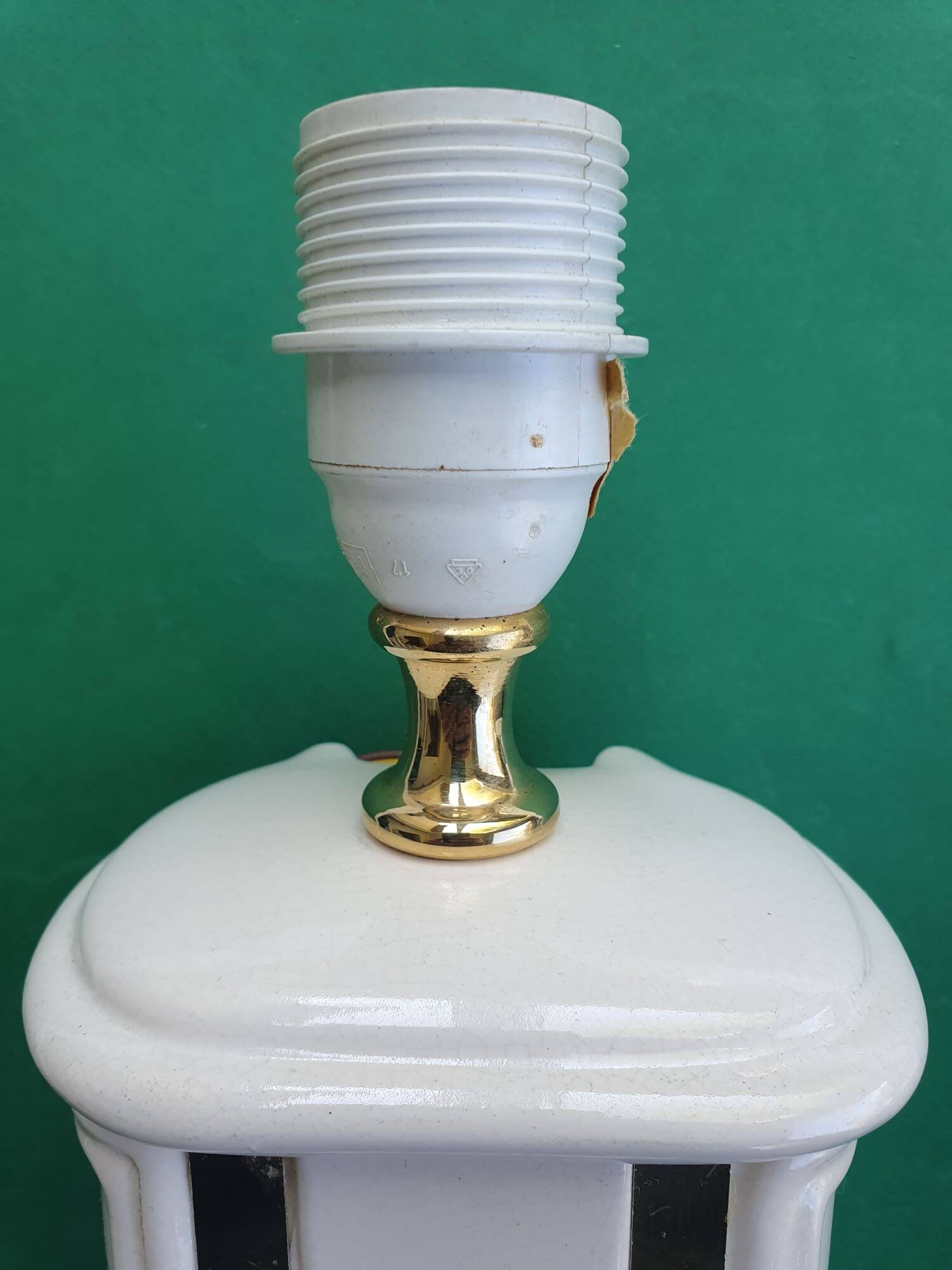 Pair of vintage ceramic wall sconces