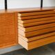 Unité murale modulaire scandinave en teck par Poul Cadovius pour Royal System, Danemark Années 1960