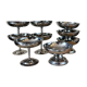 Set of 9 vintage silver-plated dessert bowls.