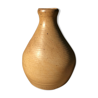 Vase soliflore en céramique grès au sel signé JC Courjault années 70