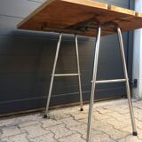 Table d'appoint Pliante en Formica & Métal chromé Vintage Retro 1960 - 1970