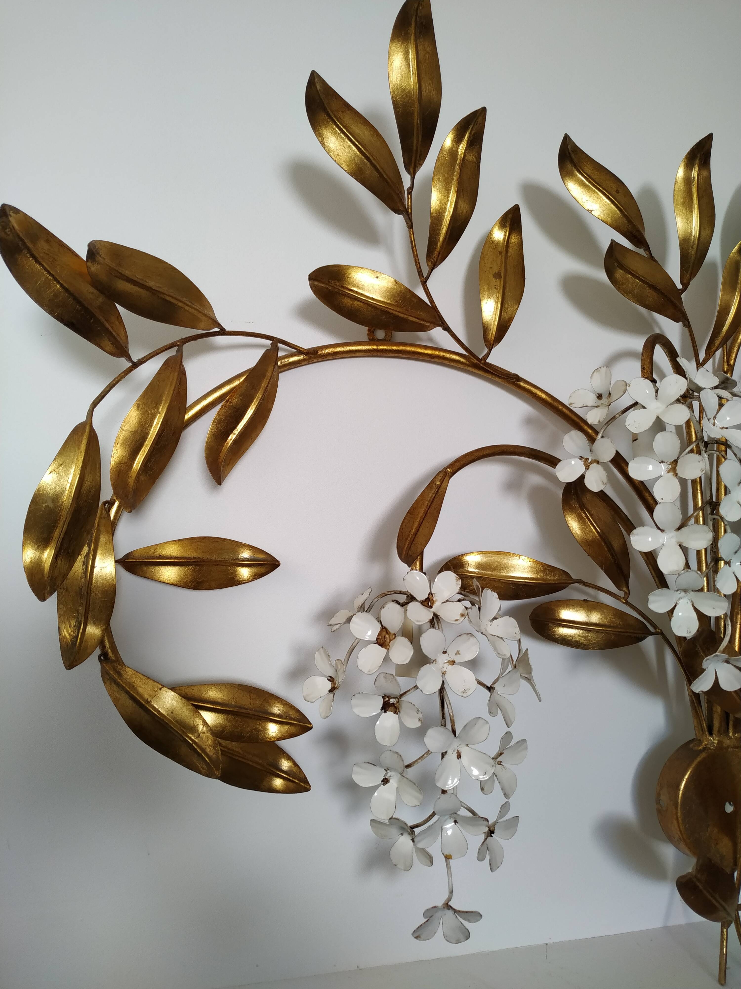 Masca italy spectaculaire applique fleurs et feuillage