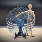 Coloured glass dish Manage blue