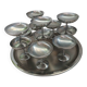 12 ice cream cups + stainless steel tray Guy Degrenne