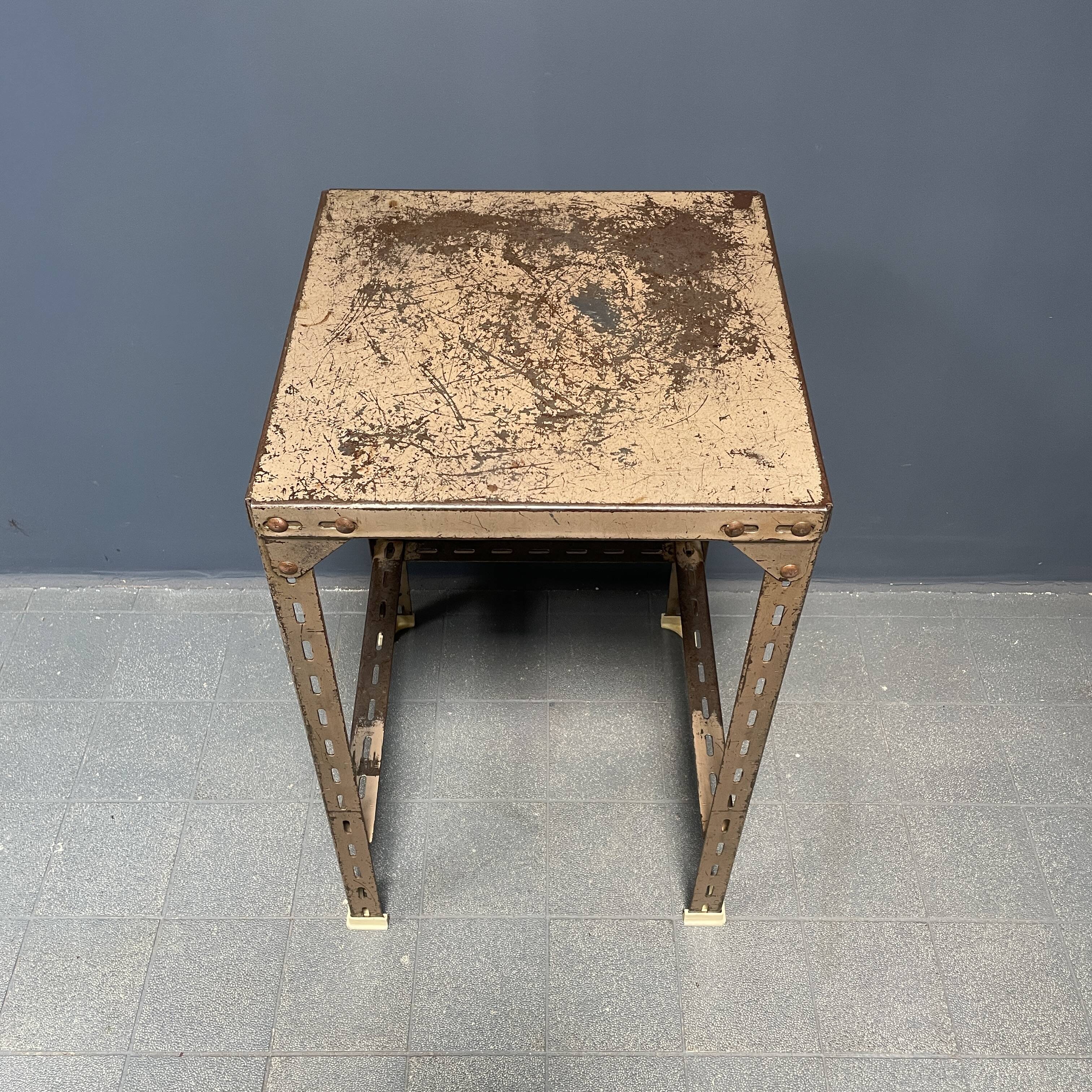 Industrial vintage iron side table