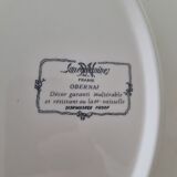 Large round serving dish earthenware Sarreguemines - OBERNAI - H. LOUX