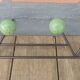 Coat hook 4 branches green balls vintage 60'