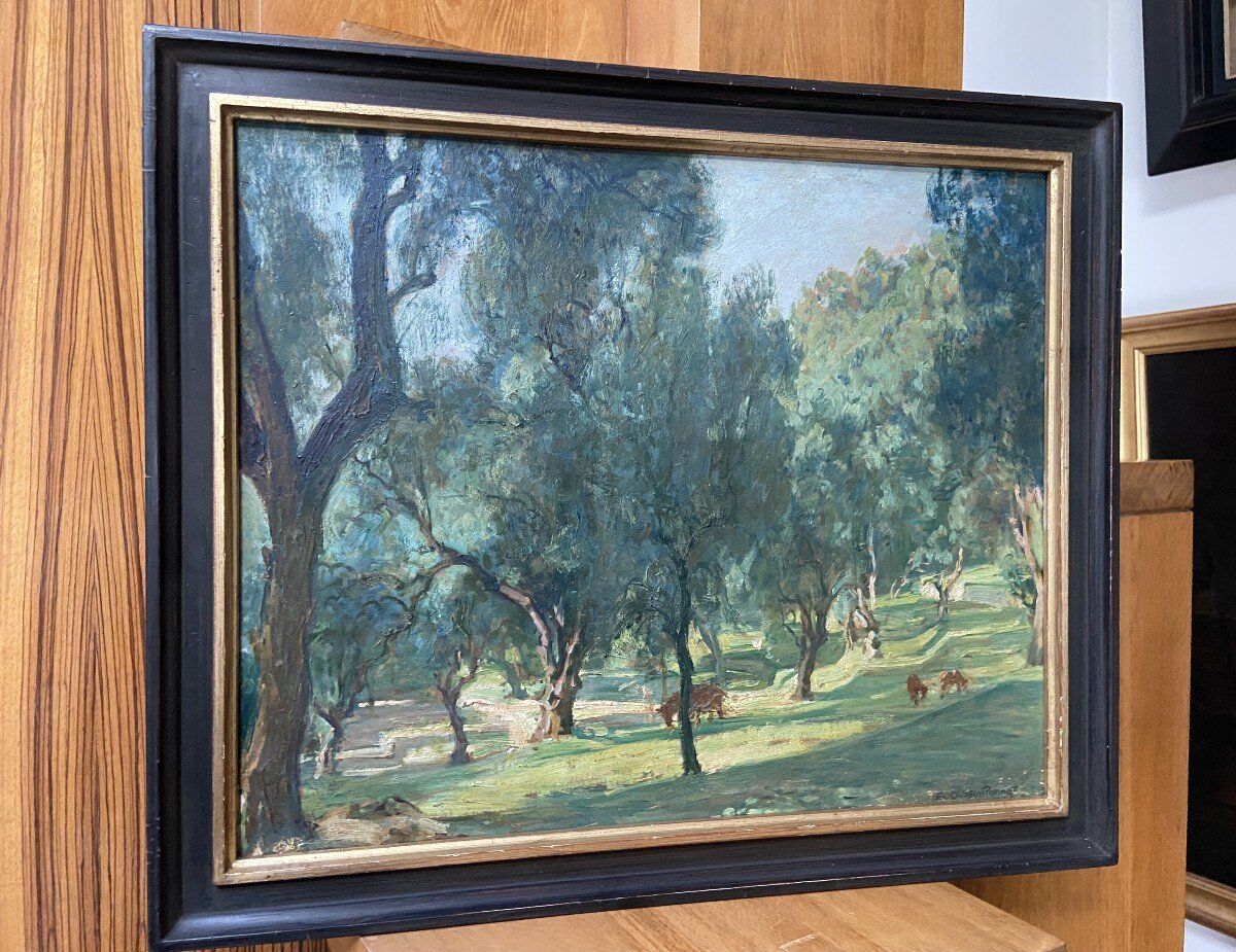 Octave Denis Victor Guillonnet (1872 - 1967) The Olive Trees,
