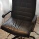 Leather armchair attributed to Richard Sapper