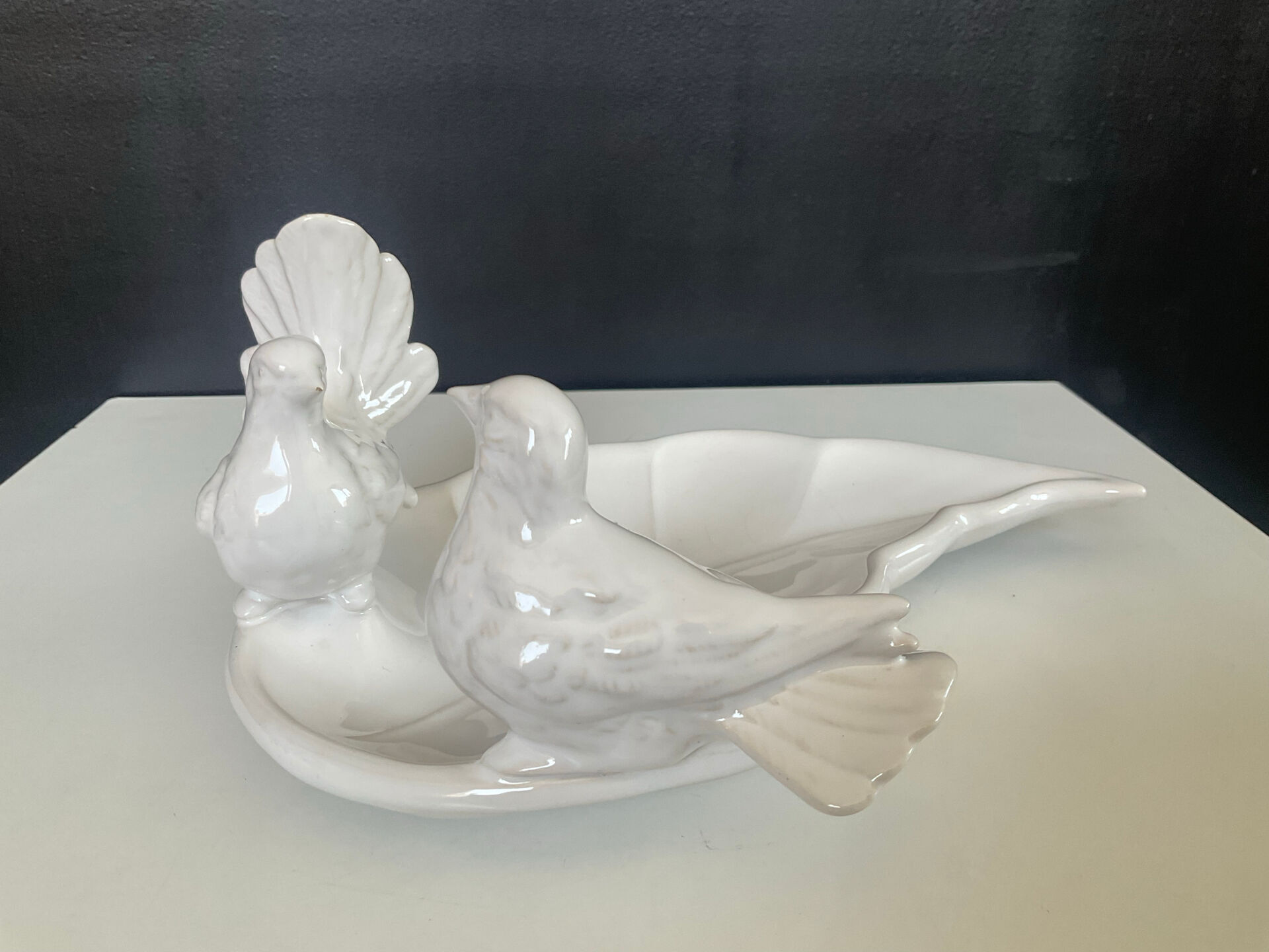 Vintage enamelled ceramic catchall