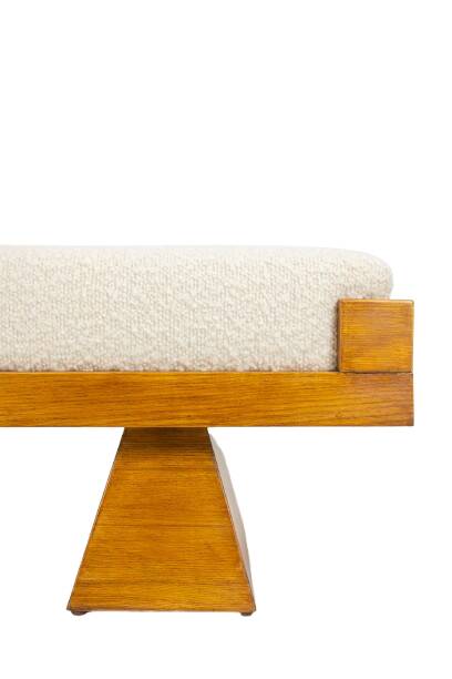 Ash bench. Handmade work from the 20th century.