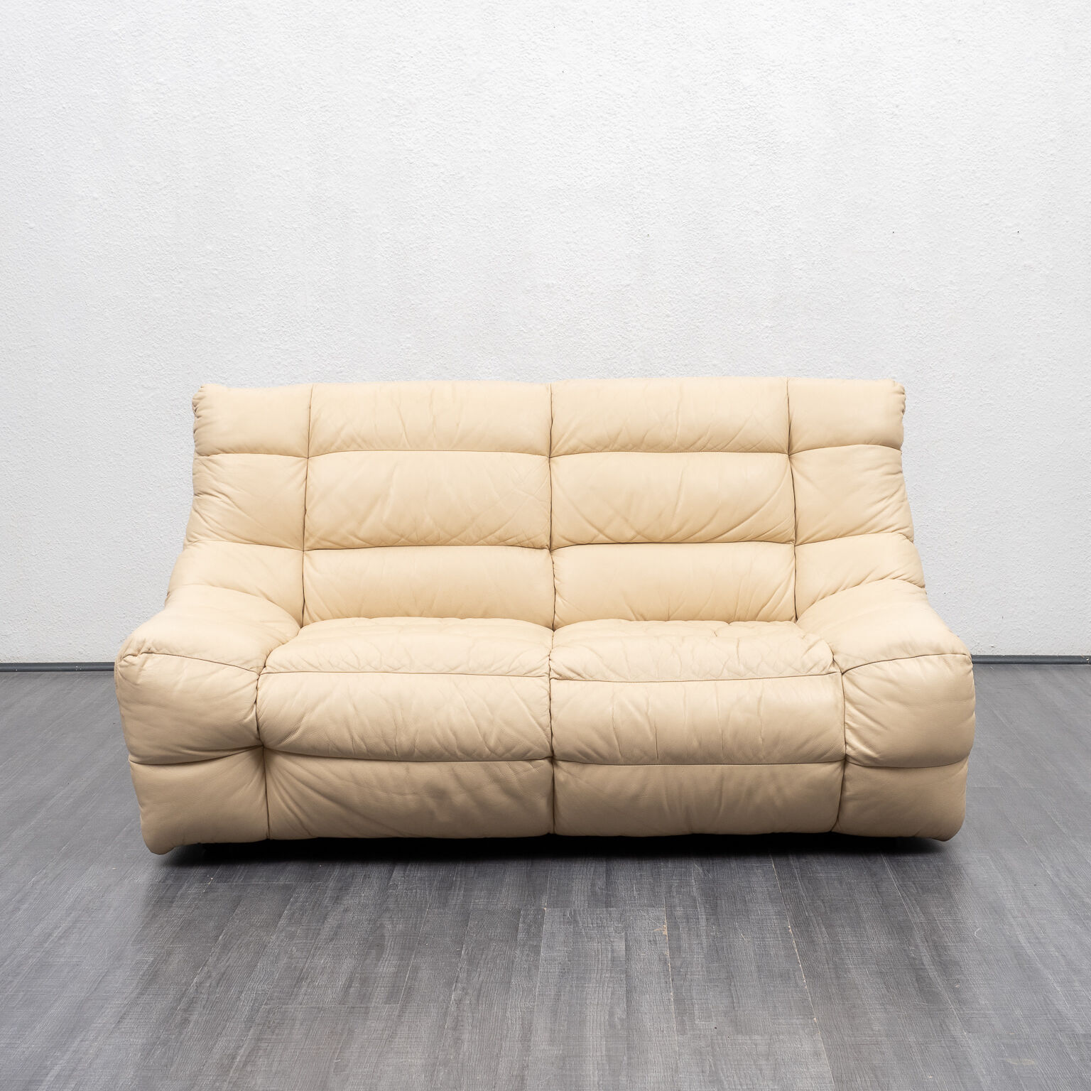 Two-seater sofa, vintage, leather, Musterring edition Germany