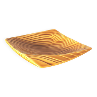 Vallauris yellow wood effect slip pocket emptier