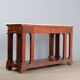 Empire console in mahogany and white marble, 19th century.