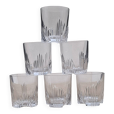 Set 6 verres à whisky striés
