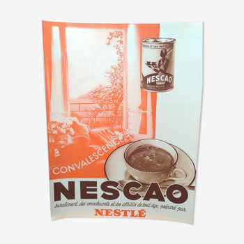 Publicité Nescao Nestlé issue d'une revue d'époque