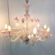 Vintage murano glass flower chandelier, 1950s