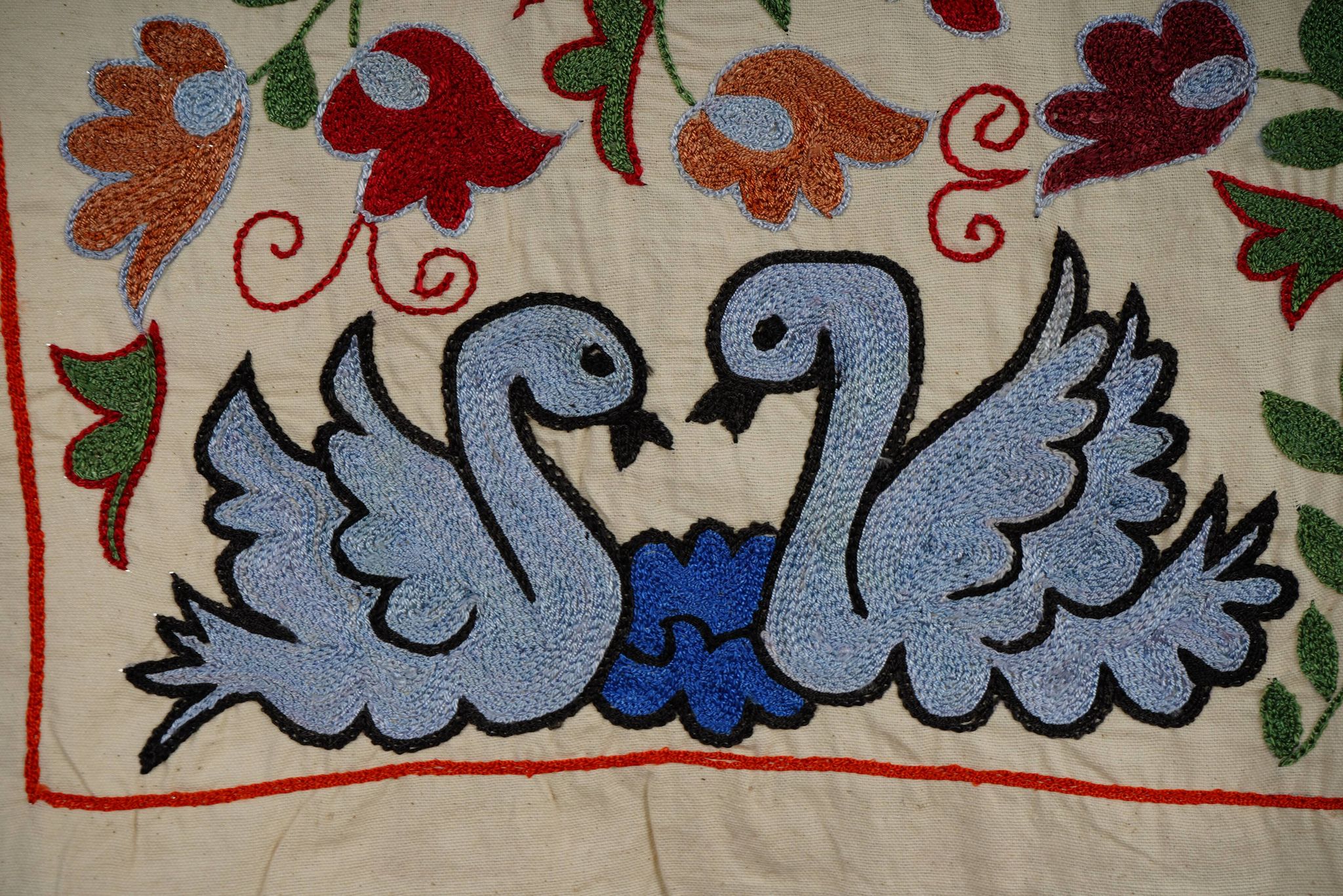 Vintage Turkish hand-knotted rug 50x90 cm