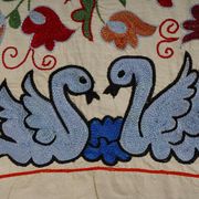 Vintage Turkish hand-knotted rug 50x90 cm