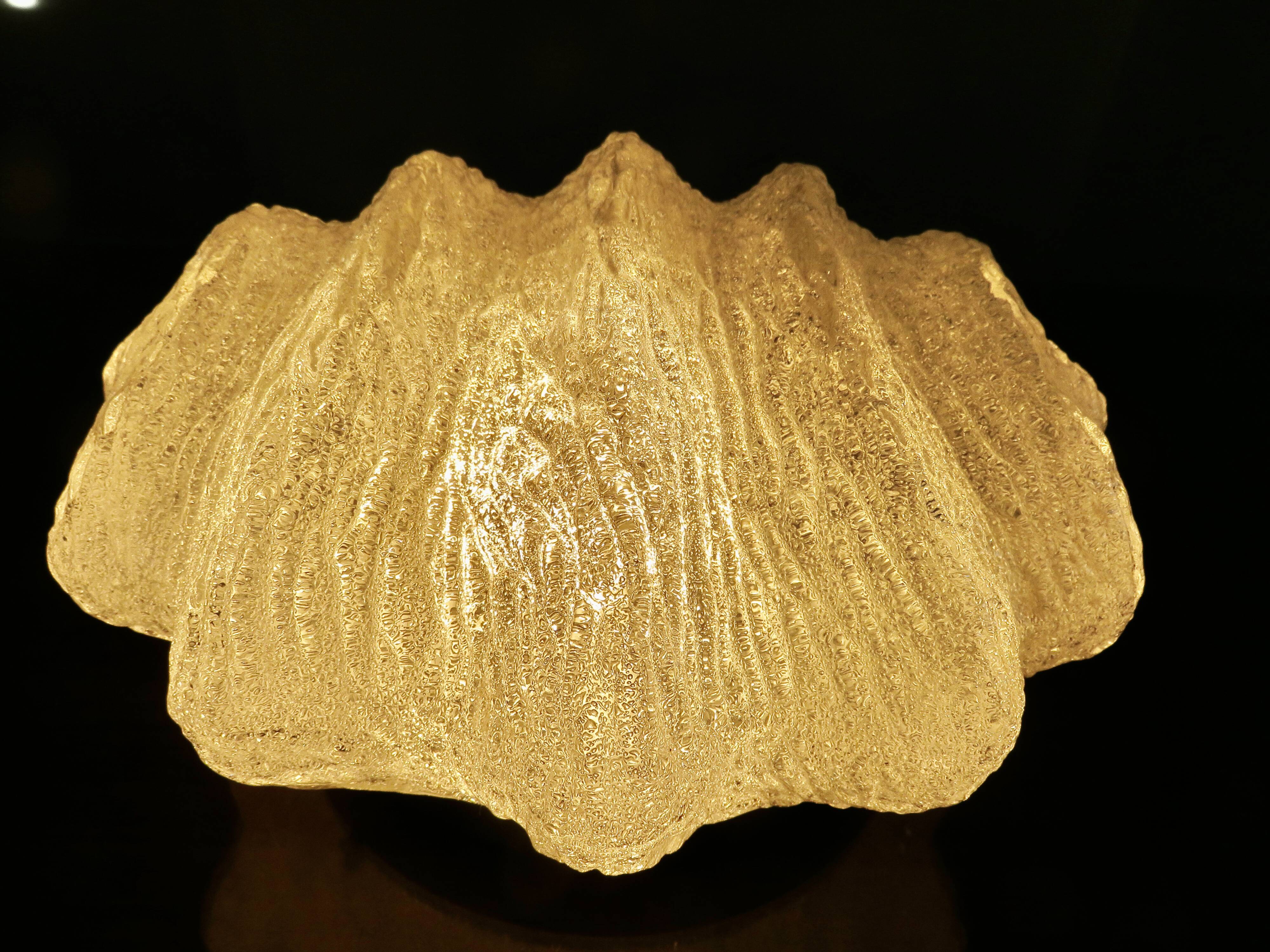 Austrian "ice glass" ceiling lamp by JT Kalmar 1970