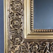 Gilded Mirror in Carved Wood, Louis-Philippe Style, 19th Century