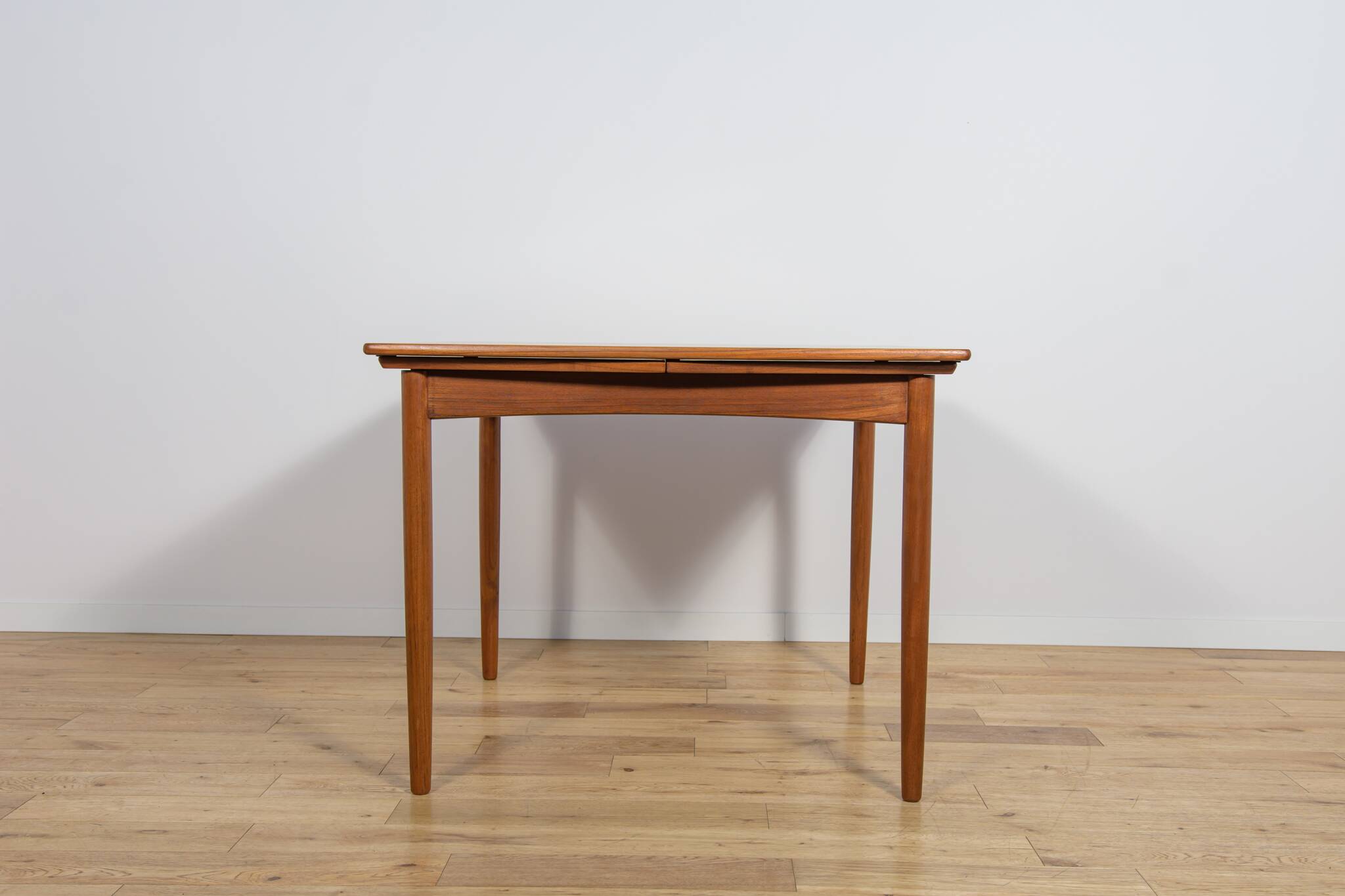 Mid-century square extendable teak dining table, Denmark, 1960s