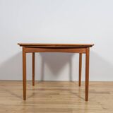 Mid-century square extendable teak dining table, Denmark, 1960s