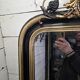 Napoleon III mirror from the 19th century with gold leaf, 190cm H
