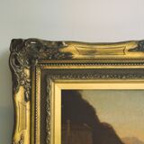 Antique Landscape Painting- early 19th-century - Italian landscape with pastoral scenery.