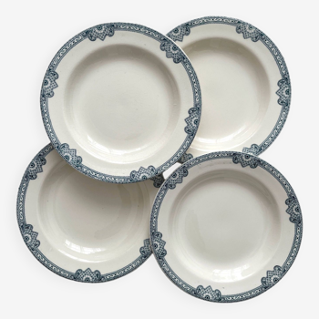4 deep plates in iron clay “Jumièges” Salins
