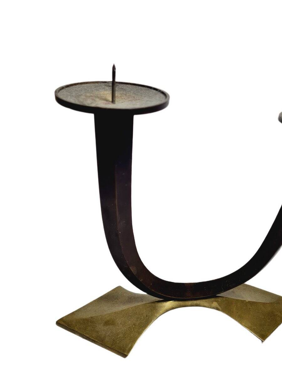 Art Deco style 2-armed candleholder, Germany, 1950s