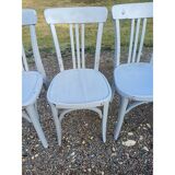 6 Baumann bistro chairs in old grey limed wood