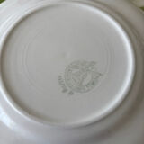 Lot of vintage checkered green dessert plates Moulin des Loups model.