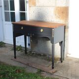 Restored antique console – Haussmannian elegance & velvet finish