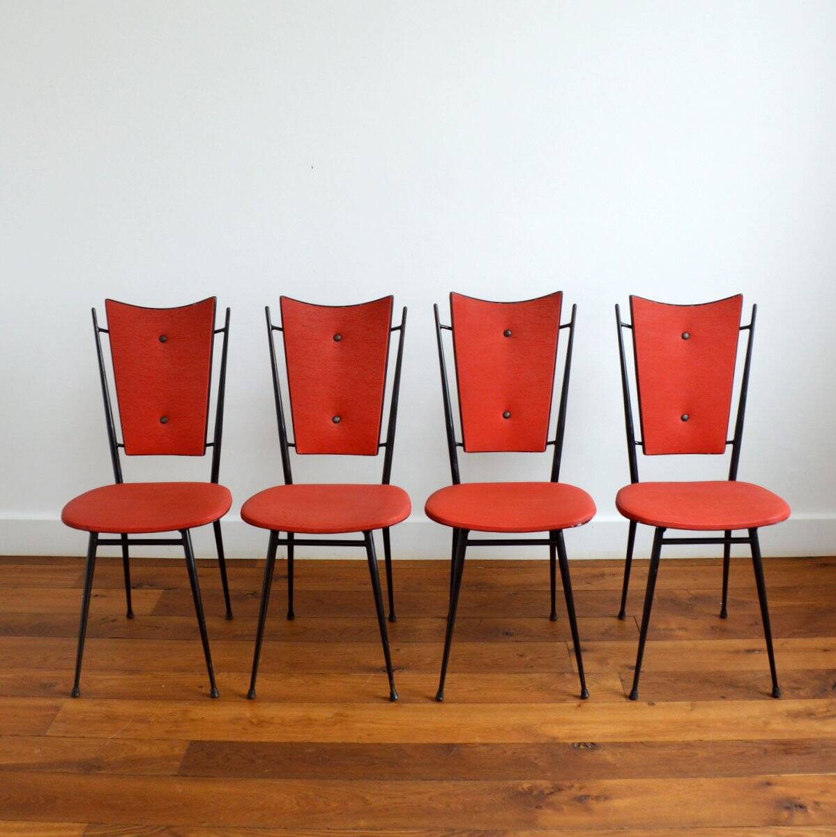 Set of 4  rockabilly chairs 1950s
