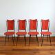 Set of 4  rockabilly chairs 1950s