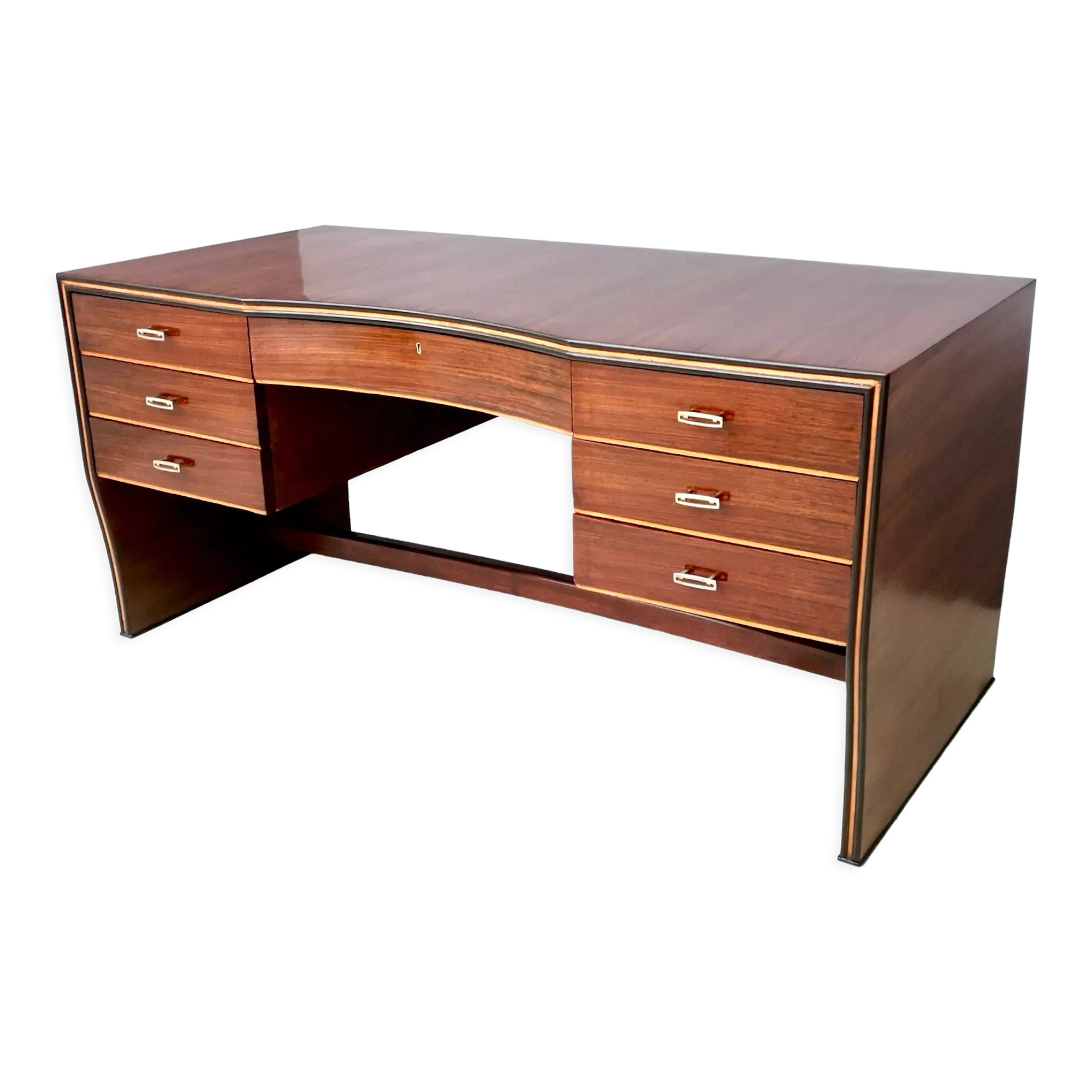 Wooden Desk by Osvaldo Borsani for Arredamenti Borsani Varedo, Italy