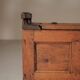 Massive pine bank chest, Art-Populaire, Auvergne, 19th century